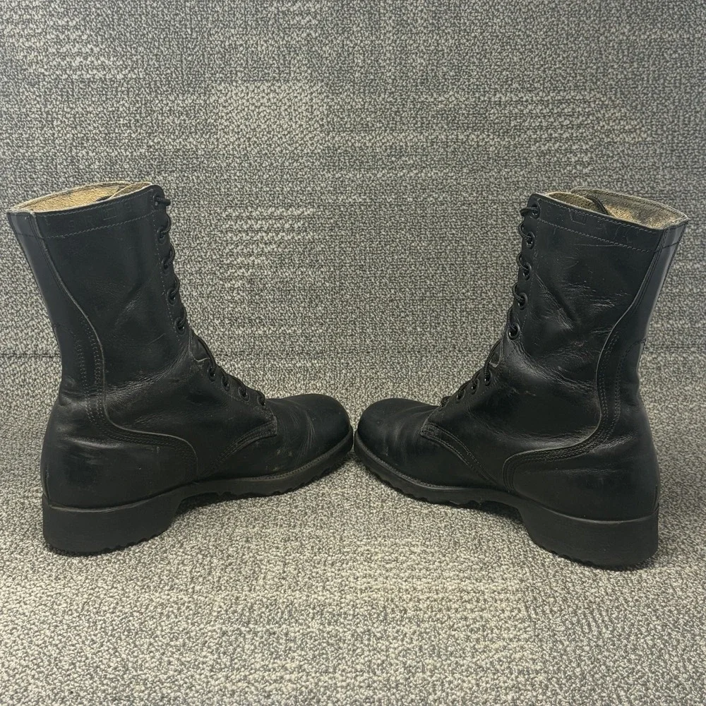 1977 Vtg Black Genesco CIC Vietnam Combat Boots Mens Size 9 R Waffle Bottom USA